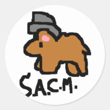 Secret Agent Camel Man Round Stickers