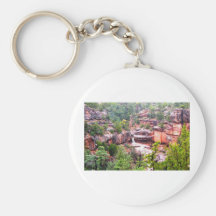 Sedona Waterfall Portrait Key Chain
