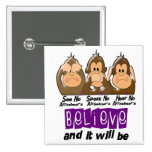 See Speak Hear No Alzheimers Disease 3 Button