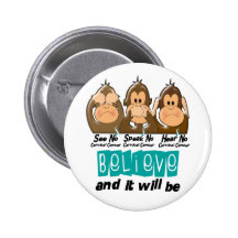 See Speak Hear No Cervical Cancer 3 Pins