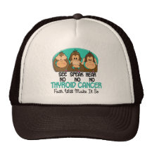See Speak Hear No Thyroid Cancer 1 Hats