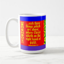 "Seek Heavenly Things" Mugs
