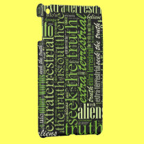 Seek The Truth Extraterrestrial Text Collage ipad mini cases