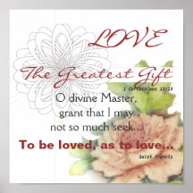 Seek To Love The Greatest Gift Poster-Customise