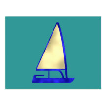 Segelboot sailing boat postkarte