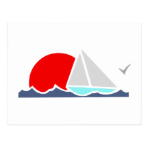 Segelboot sailing boat postkarten