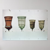 Selection of Frankish glasses, 4th-5th century Posters