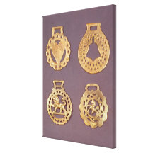 Selection of horse brasses canvas prints
