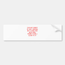 self control bumper sticker