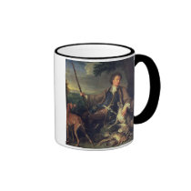 Self Portrait as a Hunter, 1699 (oil on canvas) mugs