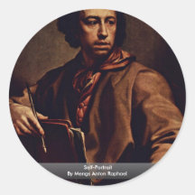 Self-Portrait By Mengs Anton Raphael Sticker