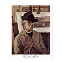 Self-Portrait- Sixty Years By Giovanni Fattori Post Card