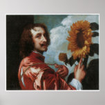 Self-Portrait with a Sunflower, 1623-33 Print