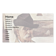Self-Portrait With Sixty Years By Fattori Giovanni Business Cards