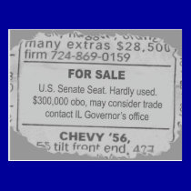 Senate Seat For Sale Postcard postcards
