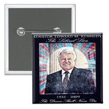 Senator Edward Kennedy Commemorative Button