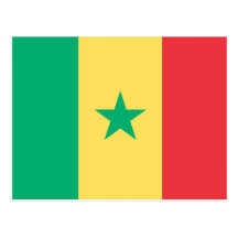 Senegal Flag Post Card