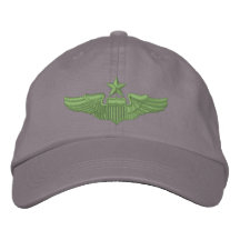 Senior Pilot Embroidered Baseball Caps