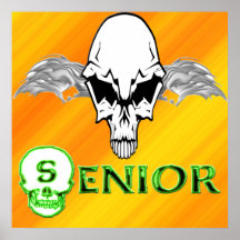 Senior - Skull Wings  Poster