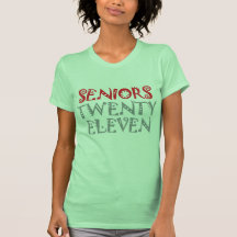 Seniors 2011 Red Grey Tee Shirts