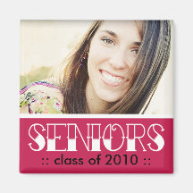 SENIORS Custom Graduation Keepsake Magnet (pink)