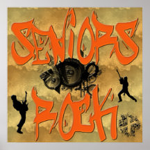 Seniors Rock - Guitar Players Poster