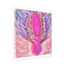 Sensual -  RedRose PinkRose Petal based design Gallery Wrap Canvas