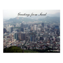 seoul city greetings post card