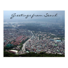 seoul korea view postcards