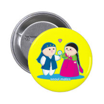 Seoul Mates Pinback Button