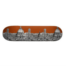 Sepia brown Florence Custom Skateboard
