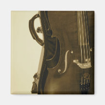 Sepia Cello magnet