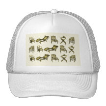 Sepia chairs trucker hat