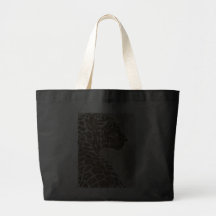 Sepia Leopard Sketch Tote Bag