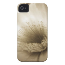 Sepia White Flower iPhone 4 Case-Mate Cases