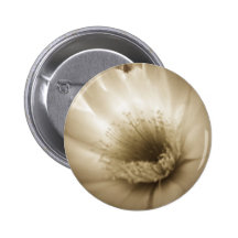 Sepia White Flower Pin