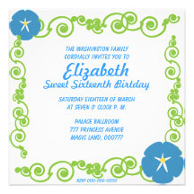 September'sSweet Sixteen Eternal Spring Invitation