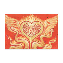 Seraphim (Winged Heart & Flaming Snakes) canvas prints