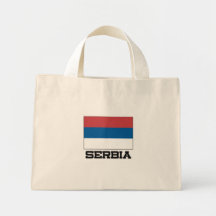 Serbia Flag Canvas Bags