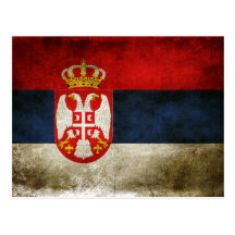 Serbia Flag Postcards