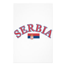 Serbia football design stationery paper