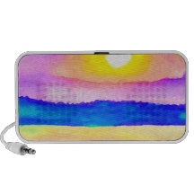 Serendipity Ocean Lake Sunset Art Travelling Speaker