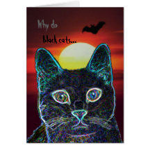 Serenity as black cat -- customised greeting card