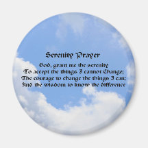 Serenity Prayer Blue Sky Magnet