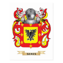 Seres Coat of Arms (Family Crest) Postcard