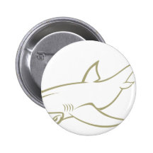 Serious Hammerhead Shark Buttons