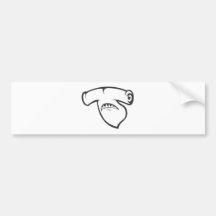 Serious Hammerhead Shark Fish in Black Bumper Stickers