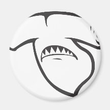 Serious Hammerhead Shark Fish in Black Magnet