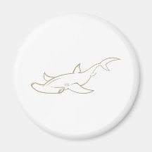 Serious Hammerhead Shark Fridge Magnets