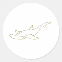 Serious Hammerhead Shark Stickers